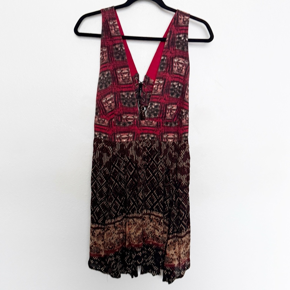 Free People Noyale Heat Wave Printed Cotton Tunic Mini Dress - Picture 10 of 11